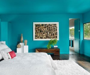 sửa nhà hà nội - sơn phòng ngủ màu xanh da trời