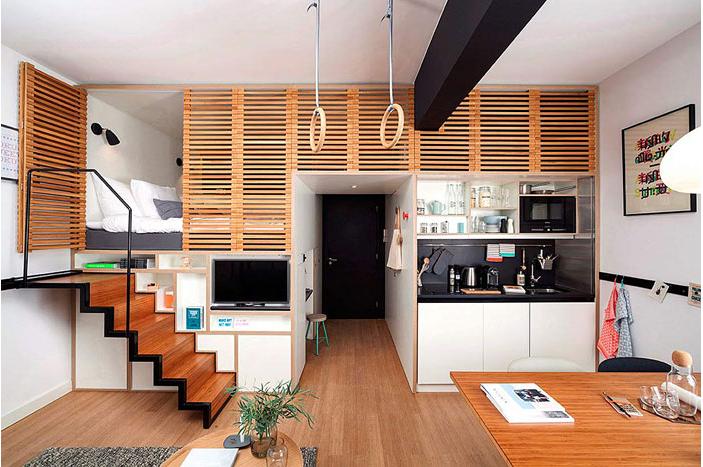 Thiết kế nội thất chung cư mini - Cầu thang trượt