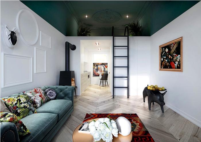 Thiết kế nội thất chung cư mini - Phân biệt màu sắc theo cấp độ