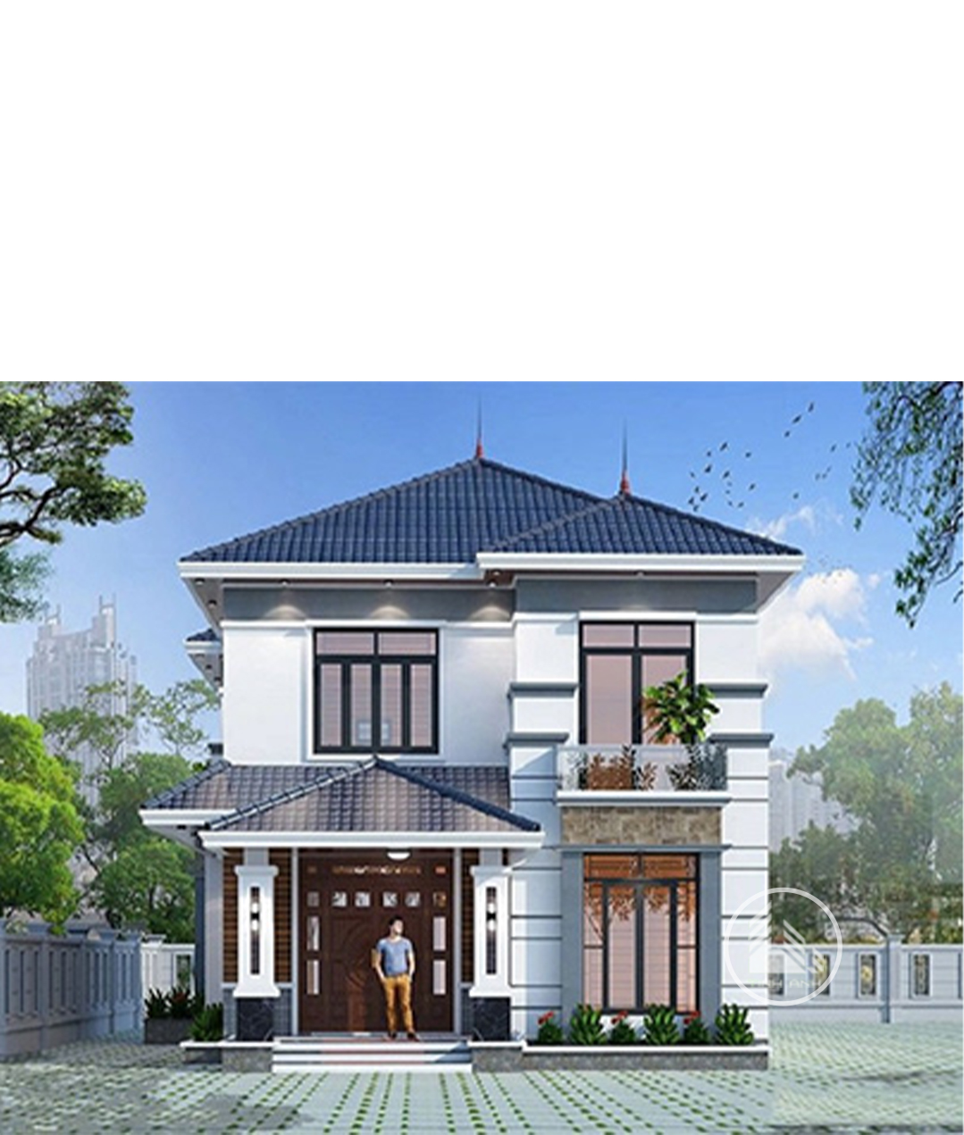 mẫu thiết kế nhà phố đẹp 2023 mái thái_xaydungtinhanh 