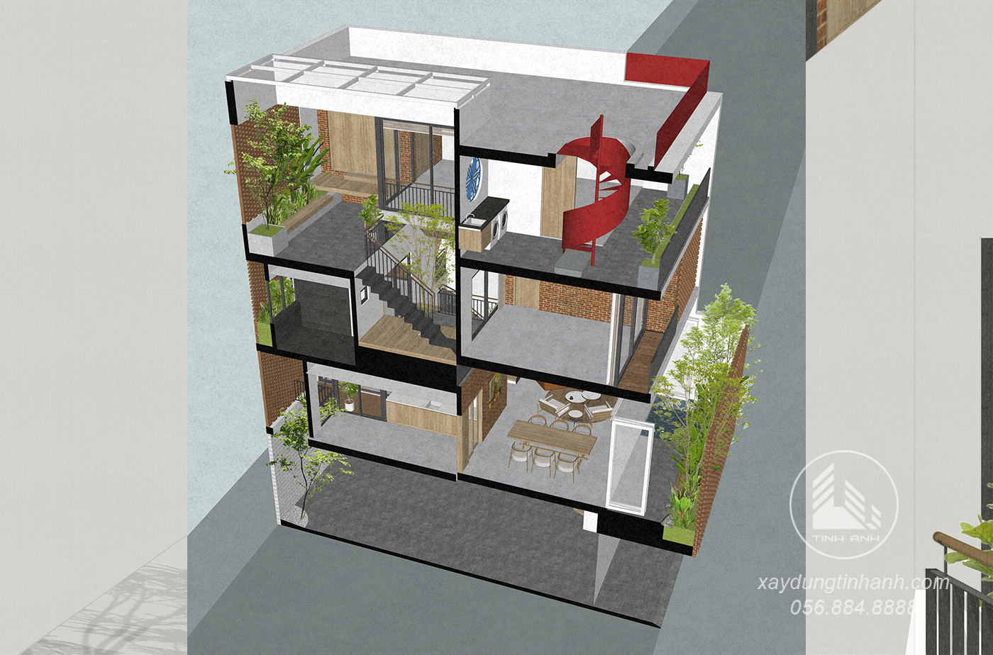 14 thiết kế cải tạo nhà phố Long Biên _xaydungtinhanh