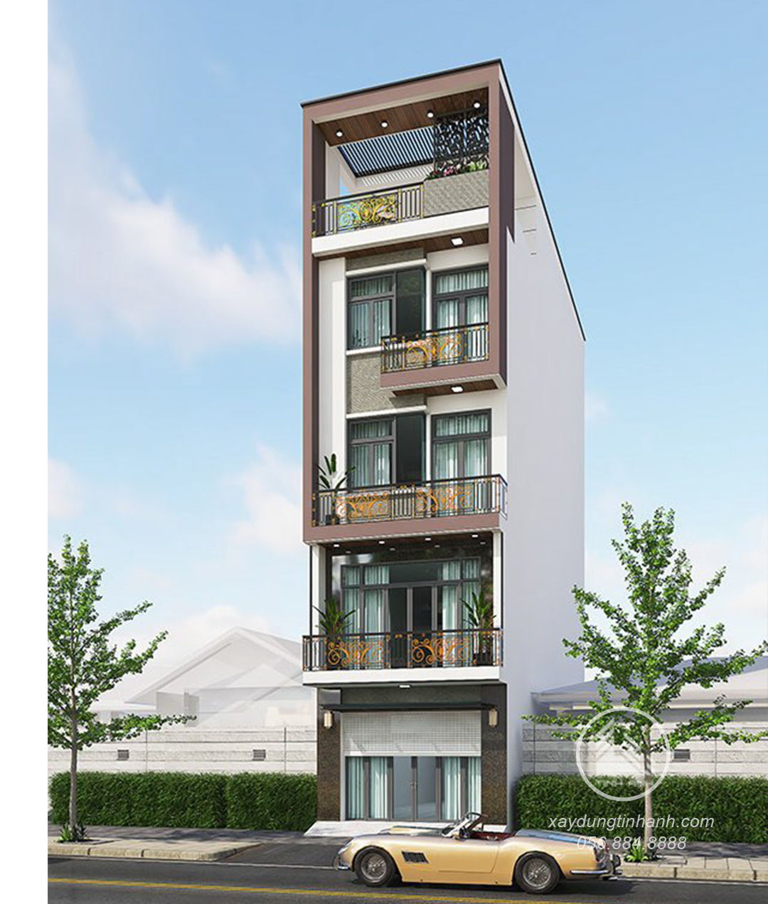4. mẫu thiết kế nhà phố 4 tầng đẹp nhất năm 2023_xaydungtinhanh