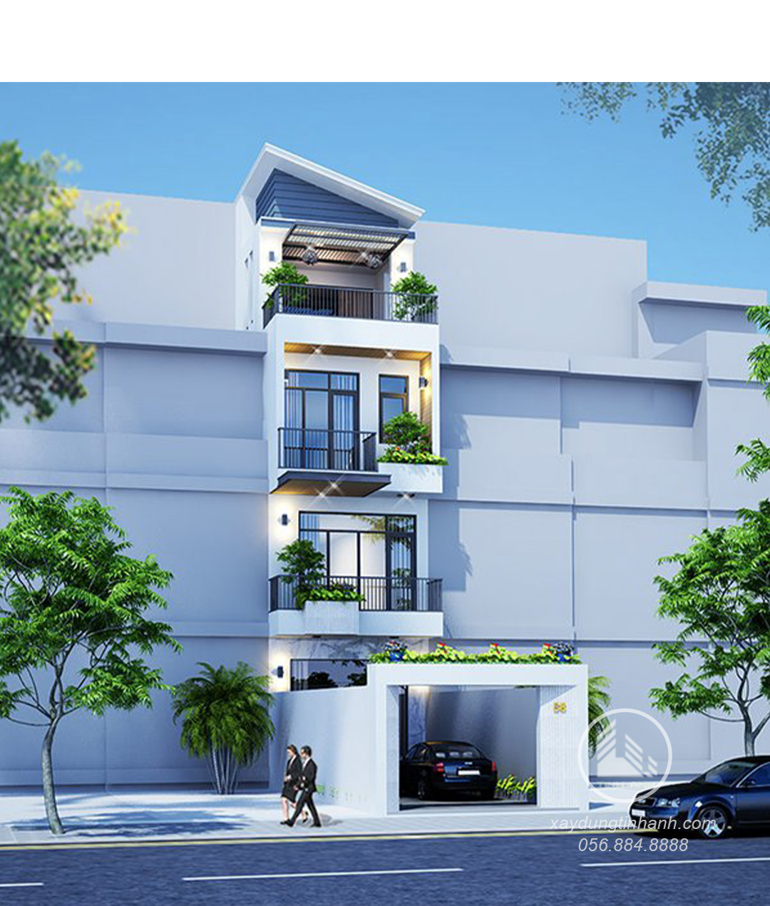 9.mẫu thiết kế nhà phố 4 tầng đẹp nhất năm 2023_xaydungtinhanh