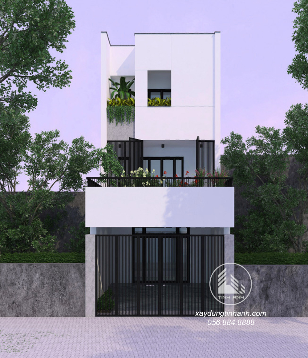 1. mẫu thiết kế nhà phố 3 tầng 5x20m phong cách tối giản_xaydungtinhanh 5