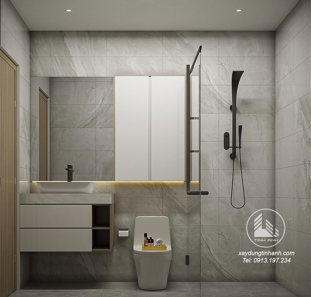 12. Thiết kế sửa nhà trọn gói tại Hoàn Kiếm - phòng tắm - xaydungtinhanh