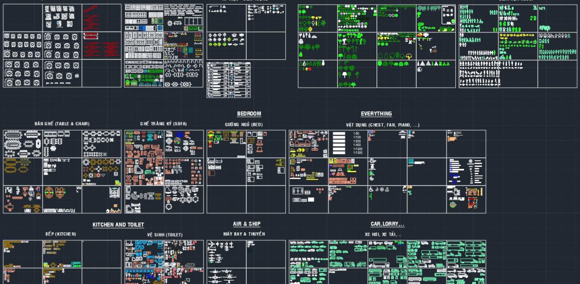 Thư viện Cad nội thất, kiến trúc