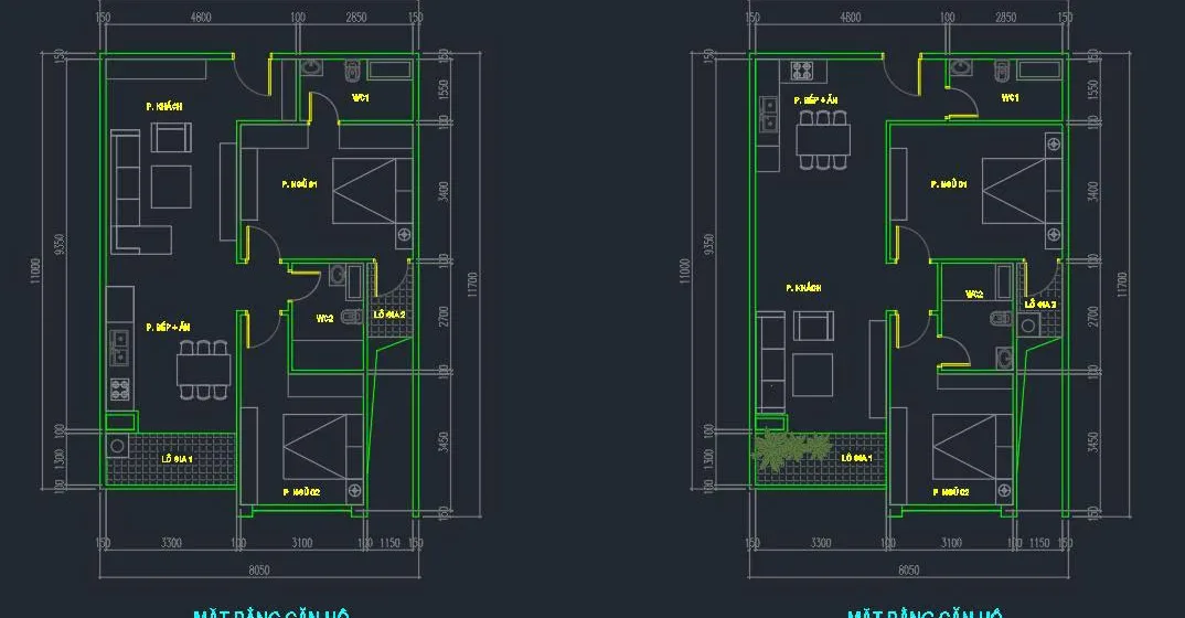 Mẫu bản vẽ cải tạo chung cư File Autocad- Tải miễn phí