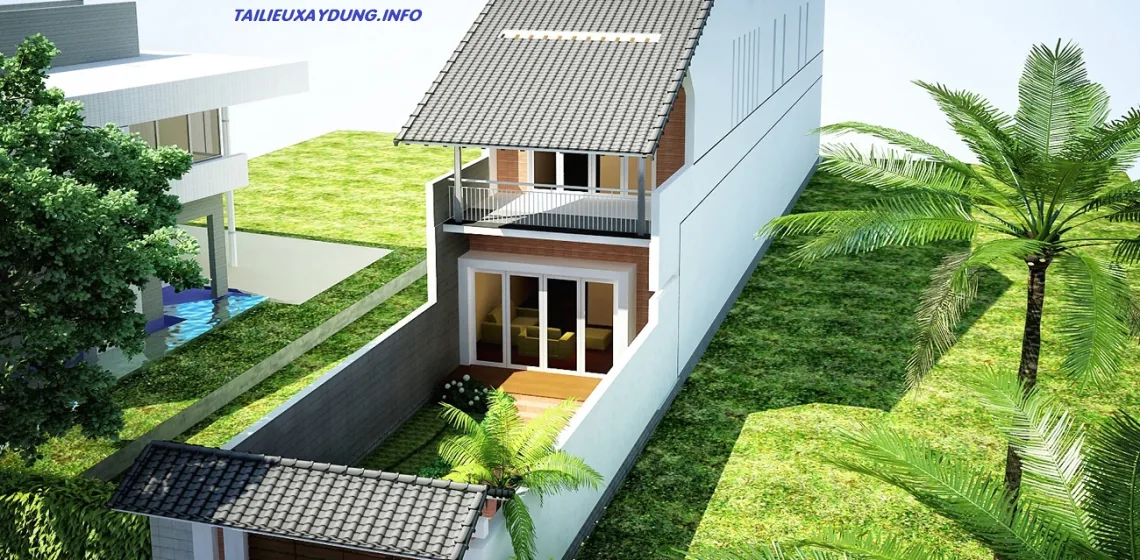 Mẫu bản vẽ nhà phố mặt tiền 5m
