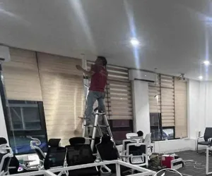 Thi công văn phòng sơn bả, thạch cao, kính, hoàn thiện nội thất