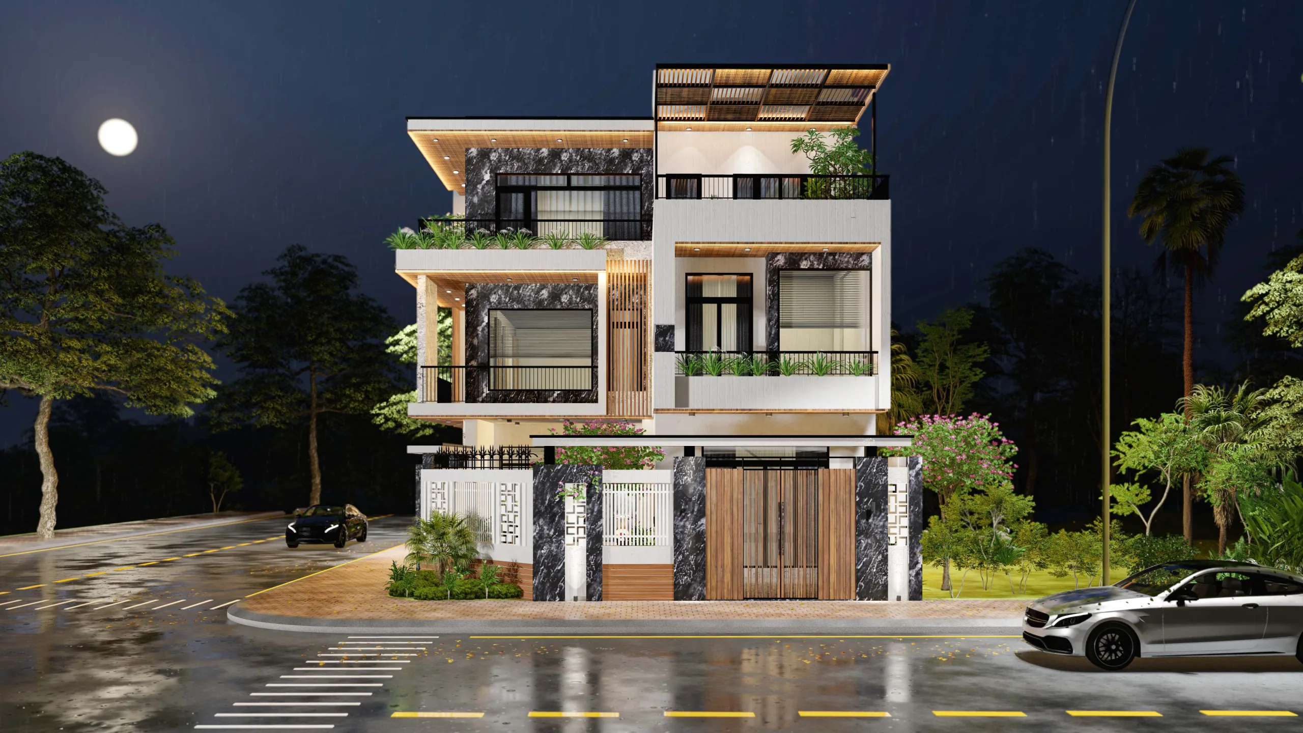 Cải tạo mặt tiền biệt thự