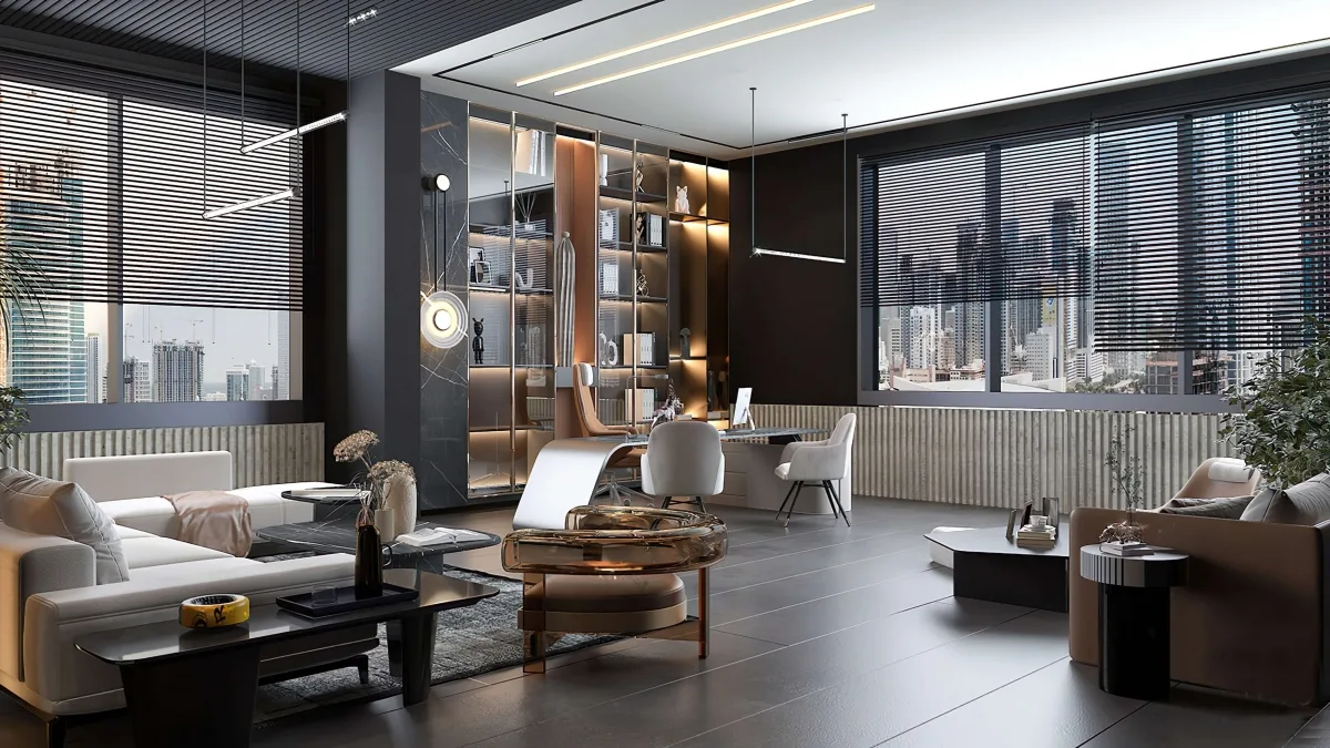 Thiết kế cửa sổ kết hợp rèm sáo gỗ