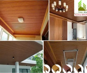 Thi công trần nhựa giả gỗ đẹp như gỗ thật